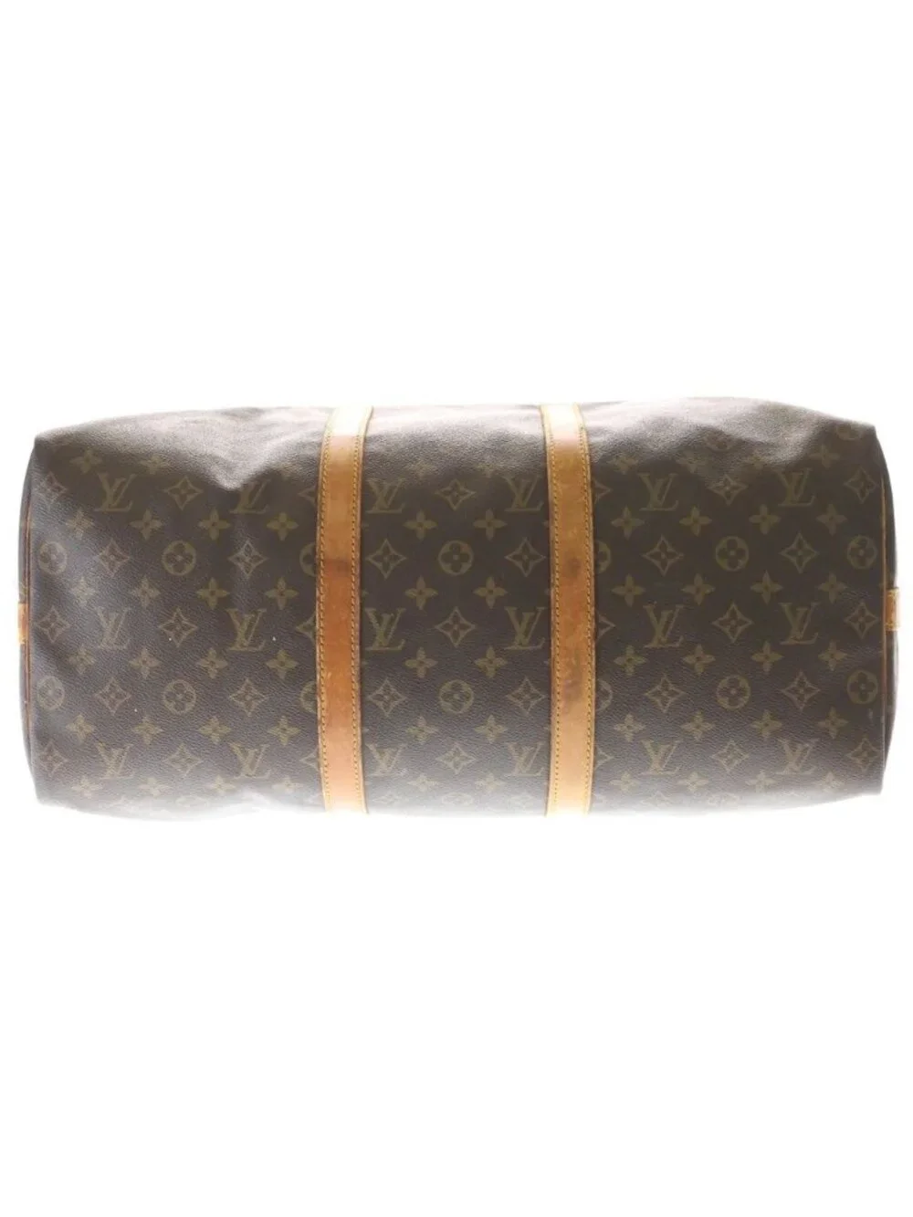 Louis Vuitton Monogram Keepall Bandouliere 50 2-Way Boston Bag Brown Leather